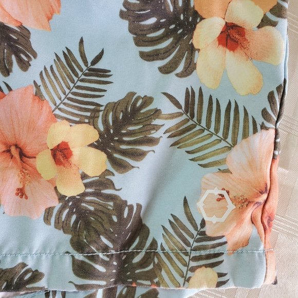 Empyre men's tropical floral Hawaii print swim board shorts size large - Picture 8 of 12